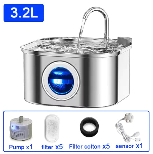 Pet Fountain with Automatic Sensor & Filter